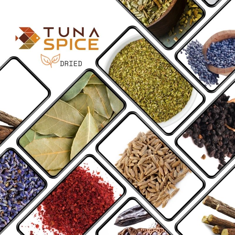 Tuna Spice dried herb and spice range — Laurel Leaves Co., Turkish origin